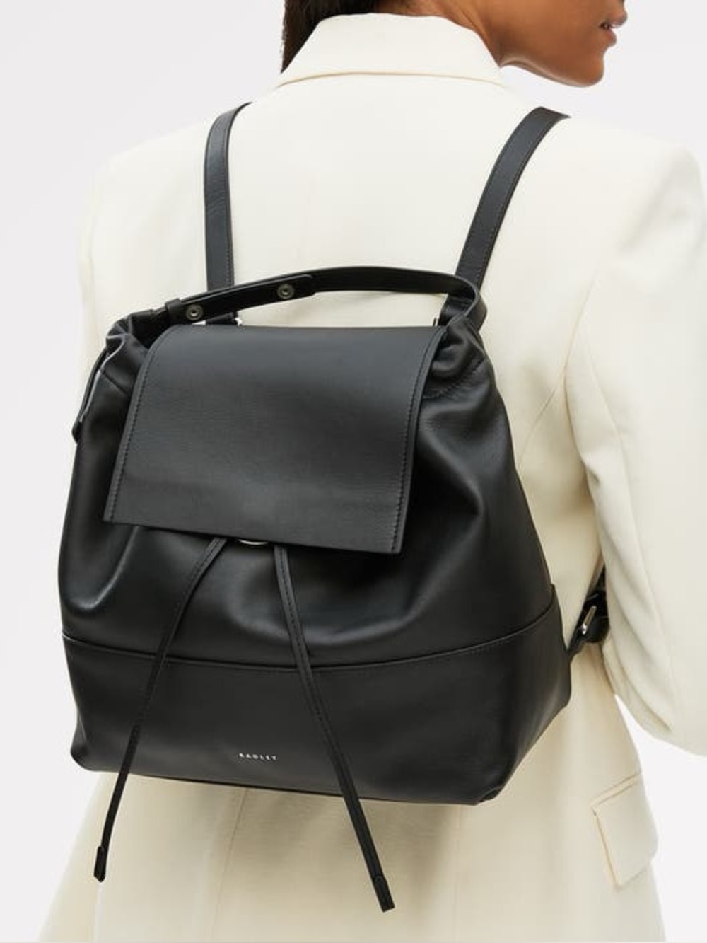 New Radley Black The Portobello Medium Drawstring Backpack